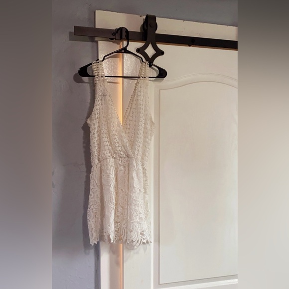 Trac White Lace Jumpsuit - Picture 3 of 3